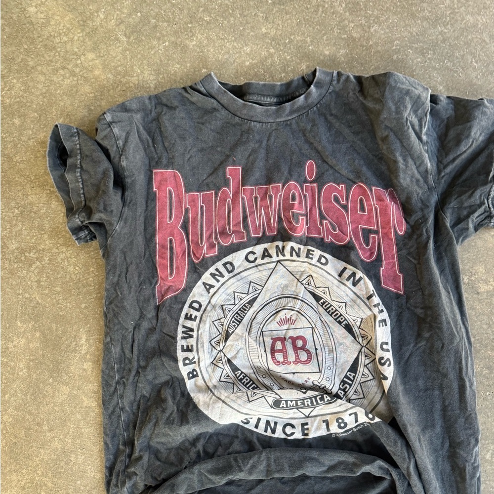 Budweiser Super Soft Graphic T-Shirt - Washed grey!